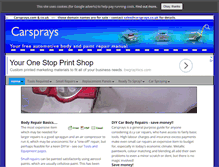 Tablet Screenshot of carsprays.com